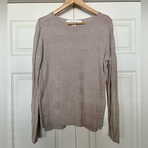 {Max Studio} Linen Roll Tab Sleeve Top with Back Buttons - Women's Medium